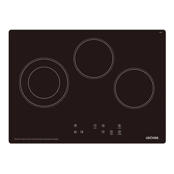 Encimera Vitrocerámica Gröner 3q Dual
