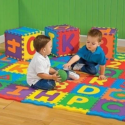 Alfombra Bebe Foami Grande Goma Rompecabeza 10 Pzs 30 X 30cm