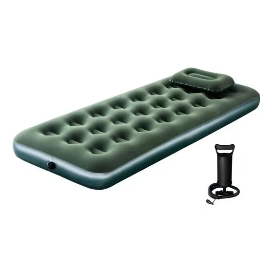 Colchon Inflable - 1 Plaza Inflador + Almohada - Klimber - Combo Individual Nepal - Muebles Web