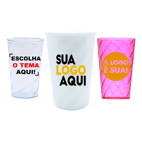 30 Copos Twister Personalizado Com Seu Tema 400ml