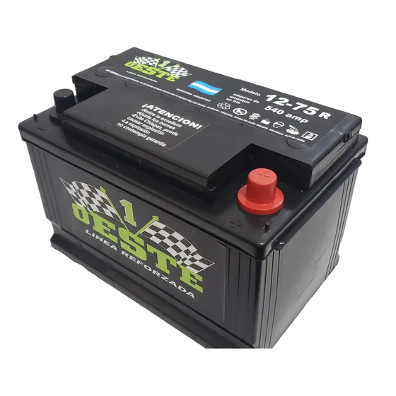 Bateria Para Auto 12x75 Oeste Reforzada Nafta-gnc 1 Año