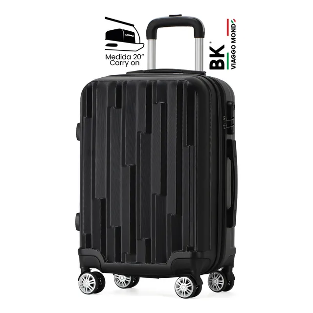 Maleta De Viaje Rígida Carry On De Mano Cabina Modelo Prisma 20 Pulgadas 10 Kg Con Candado Seguridad Viaggo Mondo
