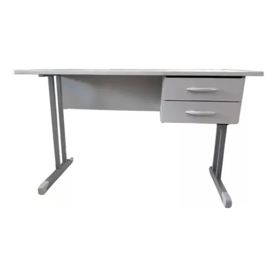 Mesa Escrivaninha Standart 150x60 Cristal 2 Gavetas Escritex