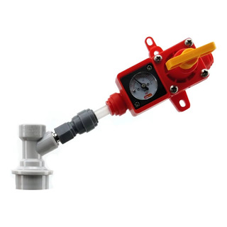 Válvula Giratoria Kegland Con Manómetro Integrado (0-15 Psi) Válvula Giratoria Kegland Con Manómetro Integrado (0-15 Psi)