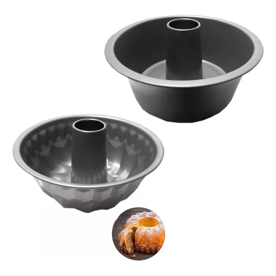 Kit X 2 Moldes Flanera / Savarin Antiadherente Kitchen Color Gris Oscuro