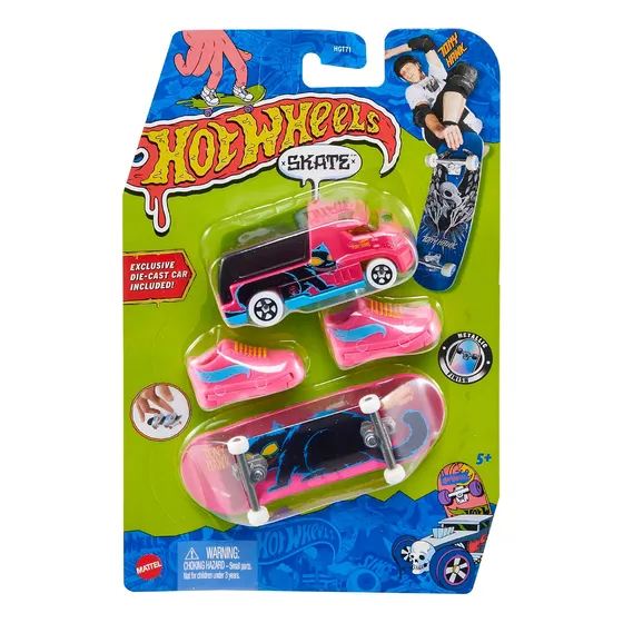 Hot Wheels Patineta Skate Dedos Vehiculo Hw Rapid Response Color Rosa