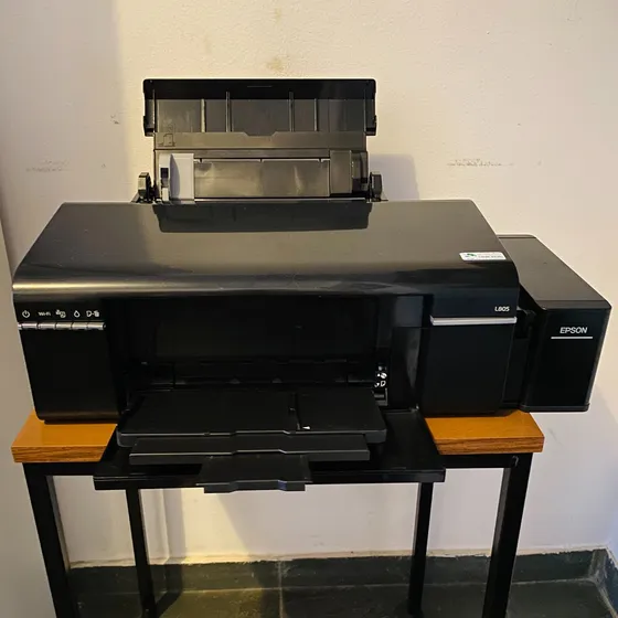 Impressora Fotográfica Cd Epson Ecotank L805 Revisada 110v Preto
