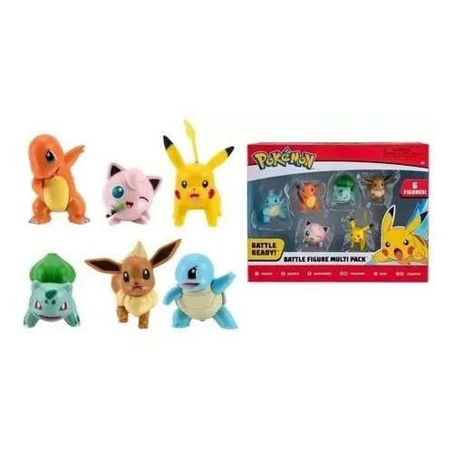 Figuras Pokemon Battle Figure Multipack X6 Nuevos En Caja