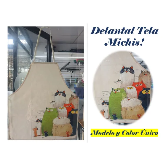 Delantal Tela Michis!!