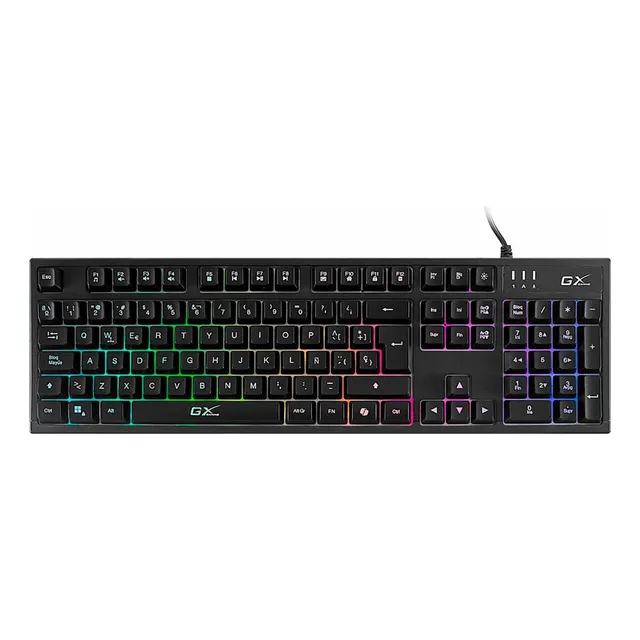 Teclado Genius Gx Scorpion K7 Gaming Rgb Macro Usb Sp Black Teclado Negro Idioma Español