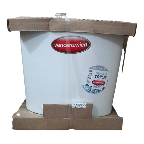 Tanque Rotondo C/herraje Ydro Push Botton Bco Glaciar