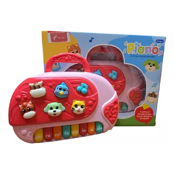 3384 Sonajero Para Niñas Piano Animals Sonidos Bebes