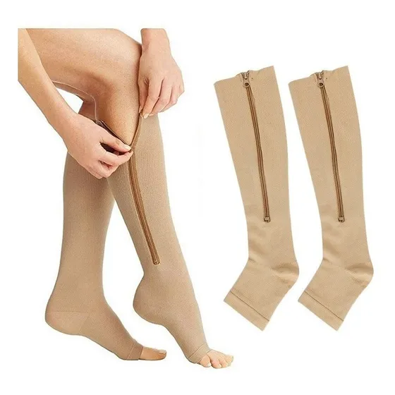 Medias Calcetines Compresión Baja 8-15 Con Cremallera X X L
