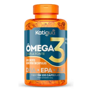 Ămega 3 120 Capsulas Tripla Fonte Katigua Sem Sabor Ămega 3 120 Capsulas Tripla Fonte Katigua Sem Sabor