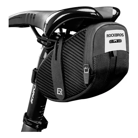 Bolsa impermeable para sillín de bicicleta Rockbros color negro