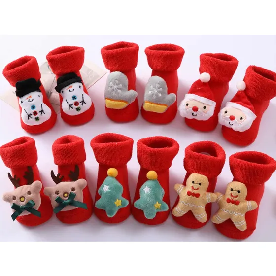 Medias De Navidad Para Niños Y Niñas De 0 A 1 Año