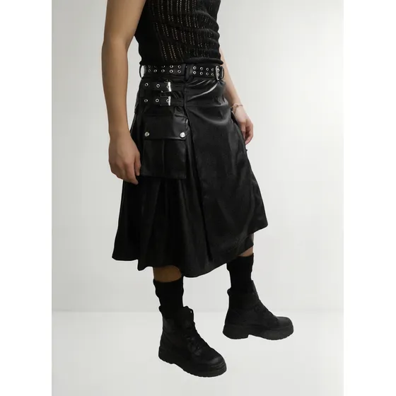 Falda Masculina Kilt  Tori  Para Hombre Rock Goth Metal