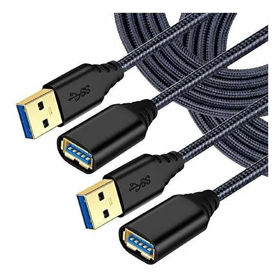Besgoods 2 Pack Nylon Trenzado 10ft Usb 3.0 Extension