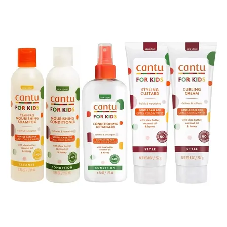 Kit Cantu Niños, Shampoo+ac+detangler+crema+custard