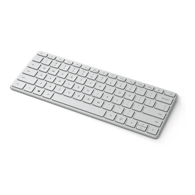 Teclado bluetooth Microsoft QWERTY español latinoamérica color glaciar