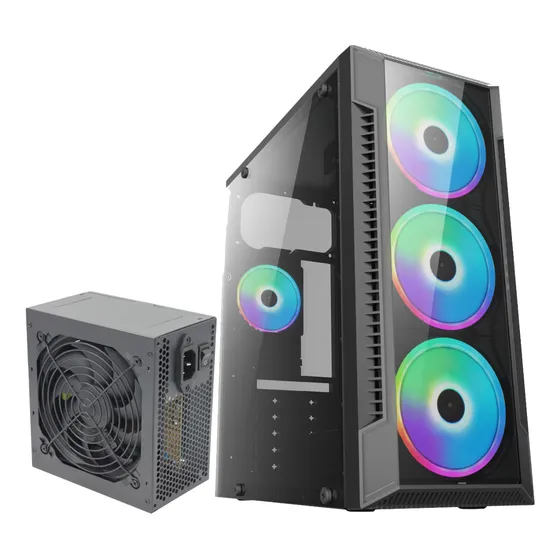Gabinete Cpu Barato + Fonte 500w C/cabo De Força Na Caixa