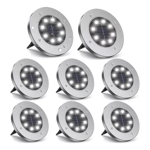 Pack Lamparas Estaca Led Exterior Focos Solares Jardin Patio