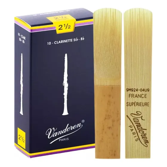 2 Palheta Clarinete Vandoren Tradicional 1 1,5 2 2,5 3 3,5 4