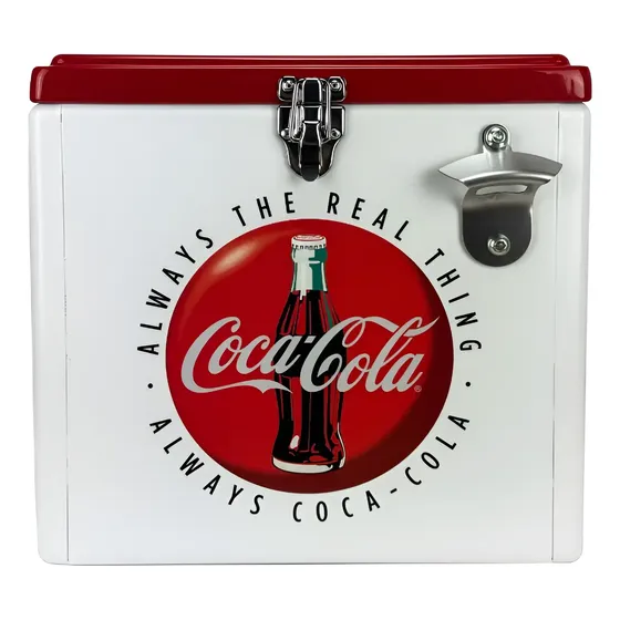 Hielera Metalica Coca Cola Retro Capacidad 15 Lts 18 Latas