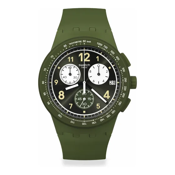 Reloj Swatch Nothing Basic About Green Susg406 Correa Verde