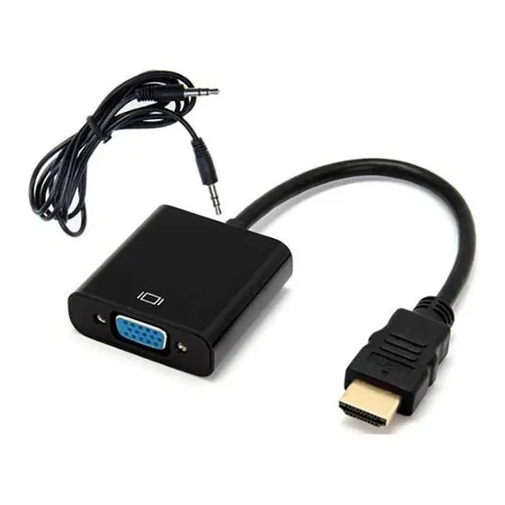 Cable Adaptador Hdmi A Vga Monitor Tv Laptop Con Audio