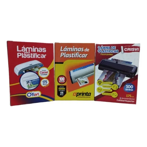 Lámina Para Plastificar Cédula Y Carnet 175 Micras Ofiart 