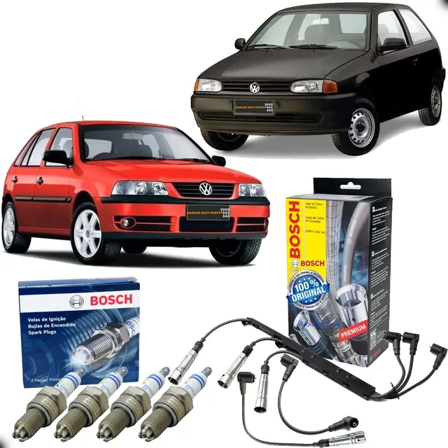Kit Cabo + Velas Original Bosch Gol G2/g3 1.0 8v At Mi 96/05