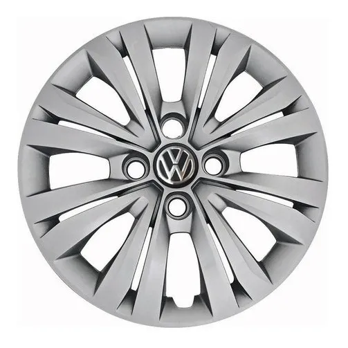 Jogo Calota Vw Gol G3 G4 G5 G6 G7 Aro 14 + Emblema Resinado