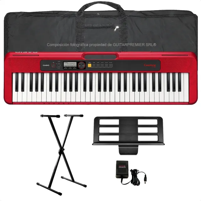 Organo Teclado 5/8 61 Teclas De Piano Usb Fuente Funda Pie