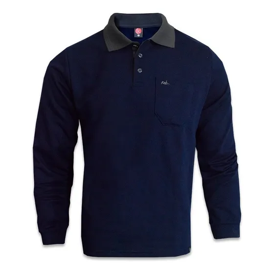 Camisa Polo Com Bolso Moletim Manga Longa Individual