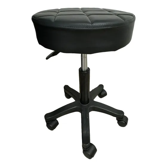 Banco Taburete Giratorio Con Ruedas Spa Tattoo Negro