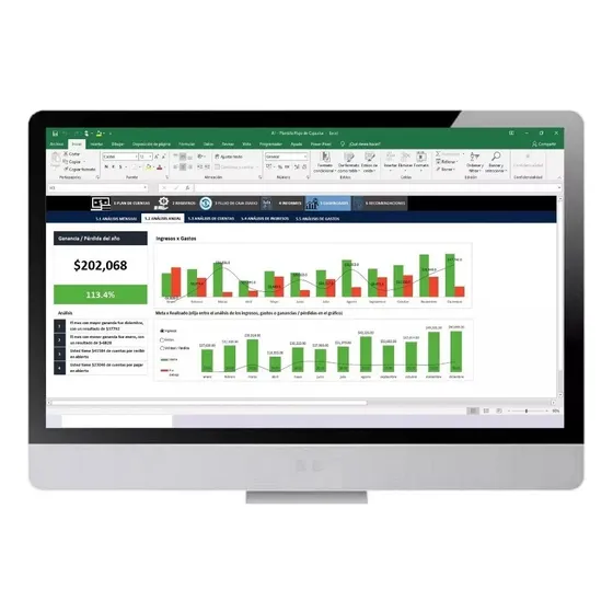 Plantilla Para Flujo De Caja Gestion Y Control Con Dashboard