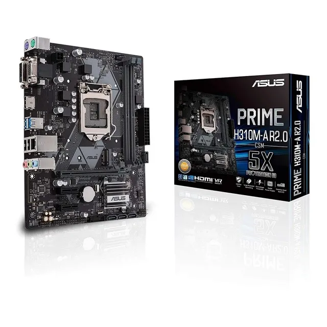 Tarjeta Madre Asus Micro Atx Prime H310m-a R2.0/csm S-11 /vc Color Negro