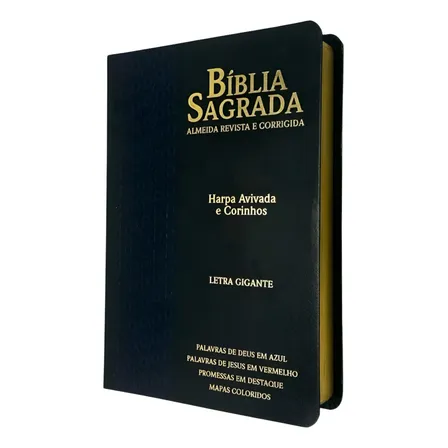 Bíblia Sagrada Arc Letra Gigante Full Color Harpa Avivada