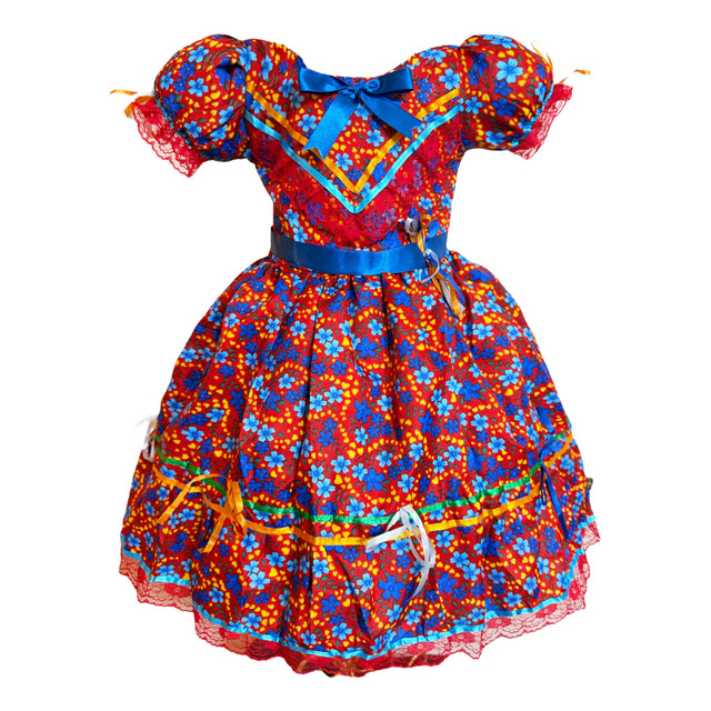 Vestido Festa Junina Caipira São João Criança Infanti Dança Vestido Festa Junina Caipira São João Criança Infanti Dança