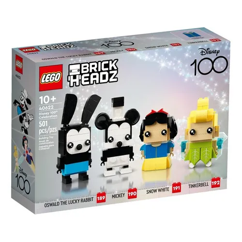 Lego Brickheadz 40622 100th Disney Celebration, número de piezas 501