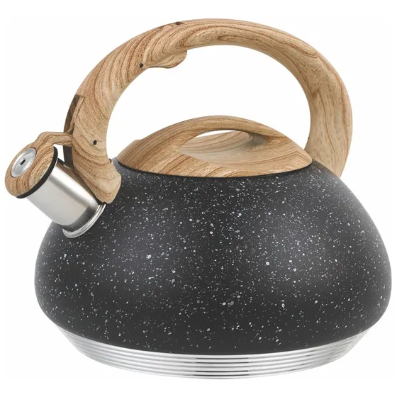 Pava De Acero Inox. 3.0l Modelo «carpi»silbato En Acero Ss Color Gris