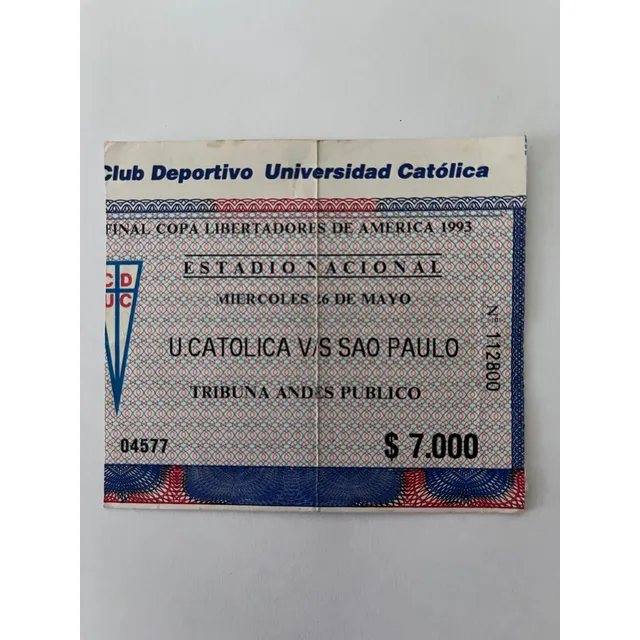 Final Copa Libertadores 1993 - Entrada Física 26/05/93