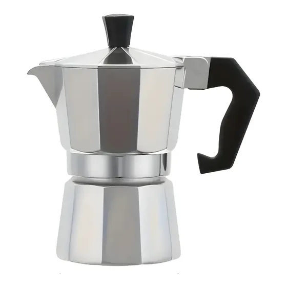 Cafetera Italiana Moka De 2 Tazas (100 Ml) Con Gran Sabor Color Plateado | Cuotas sin interés