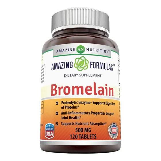Enzimas Digestivas Bromelaina 500mg 120tab Amazing Nutrition