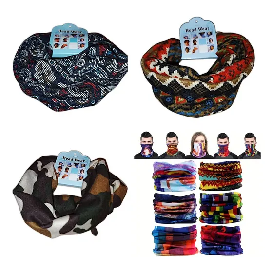 6  Bandana , Buff, Muñequera, Pasamontañas  Varios Colores