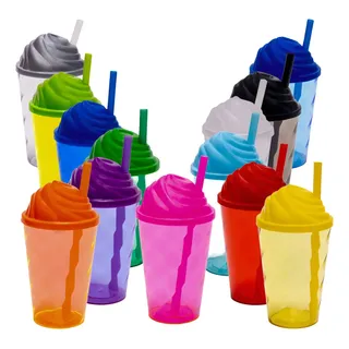 Kit 40 Copo Tampa Chantilly Canudo 300ml Para Festa De 1 Ano