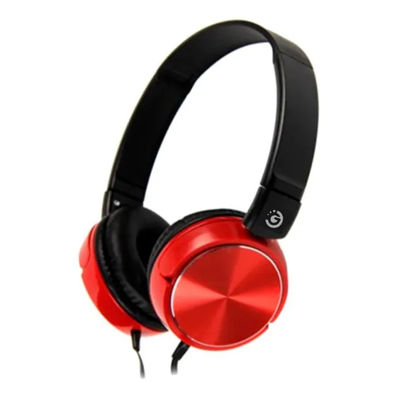 Auriculares Gamer Everest Zimmer 120cm Jack 3.5mm Color Negro Y Rojo