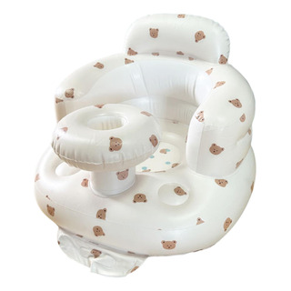 Cadeira De Bebê Inflável Com Design De Urso, Bomba Embutida Cadeira De Bebê Inflável Com Design De Urso, Bomba Embutida