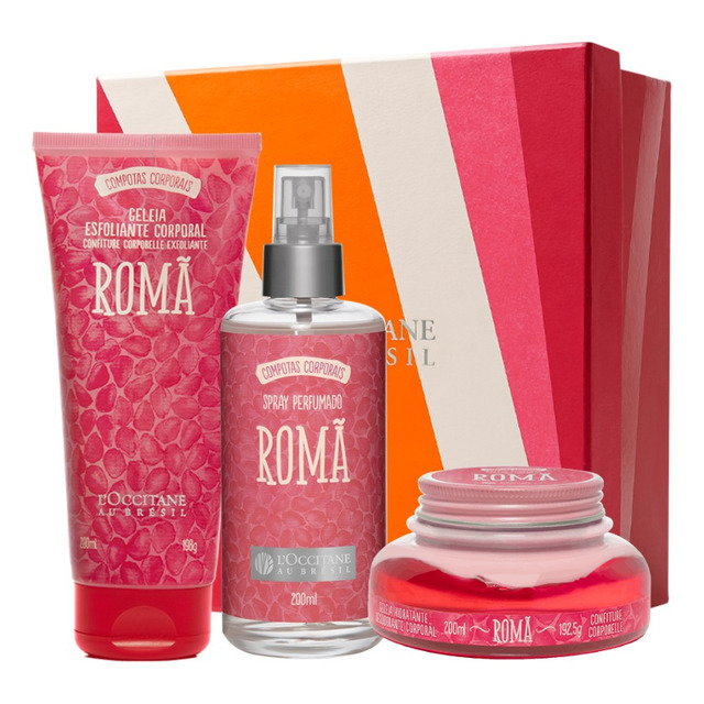 Trio Romã: Spray Perfumado, Geleia Hidratante E Esfoliante Trio Romã: Spray Perfumado, Geleia Hidratante E Esfoliante